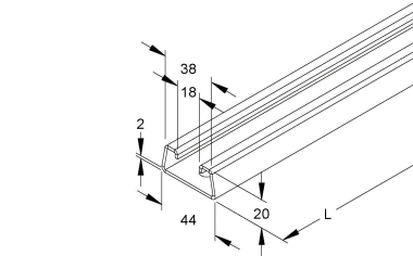 NIED Ankerschiene, C-Profil SW 2985/6 BO 