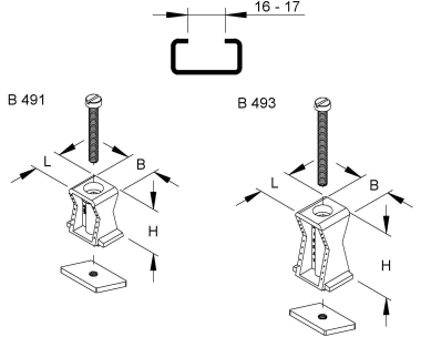 Niedax Reihenschelle f.Leitungs-D  B 493 