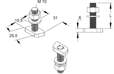 NIED Hammerkopfschrauben        HM410/30 