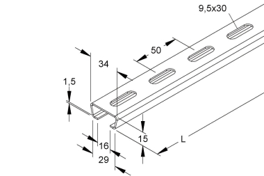 NIED Ankerschiene              2975/2 FL 