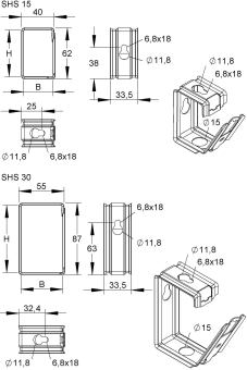 NIED Sammelhalter Metall          SHS15 