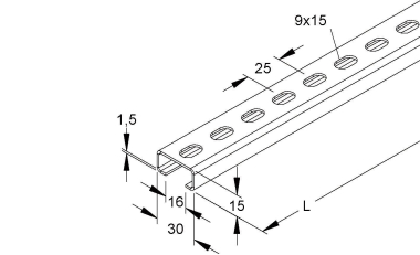 NIED Ankerschiene               2970/2GL 