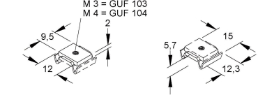 Niedax Gleitmutter               GUF 103 