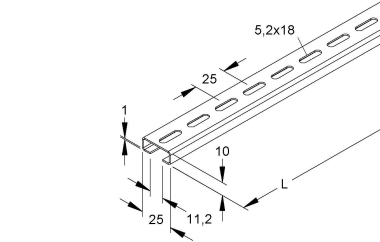 Niedax 2913/2GL Reihenschiene  2913/2 GL 