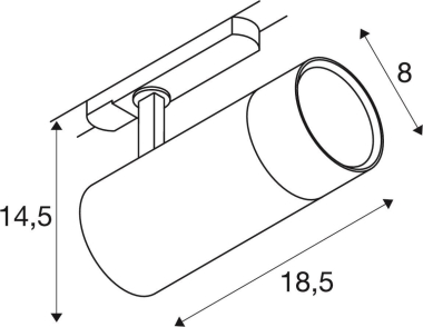 SLV 3PH-Strahler Trackspot sw    1007657 