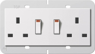 GIRA 278303 Doppelsteckdose BS13A gesch. 