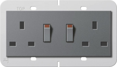 GIRA 278328 Doppelsteckdose BS13A gesch. 