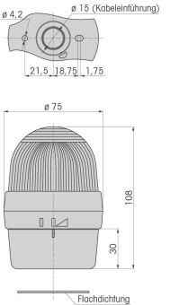 Werma Blitzleuchte BWM 24VDC    80730555 