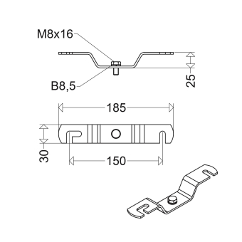 SCHUCH Deckenschiene 15A P     900000002 