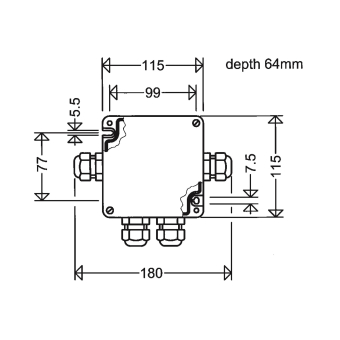 SCHUC Abzweigdose bis 690V       E8118/4 
