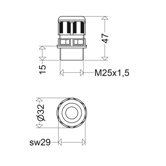 SCHUC Verschraubung M25x1,5 Zubehör 2537 
