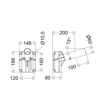 SCHUCH Aluguss-Rohrausleger         4861 