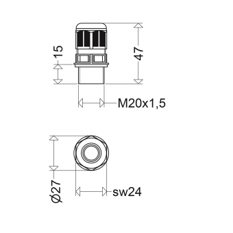 SCHUC Verschraubung M20x1,5 Zubehör 2531 