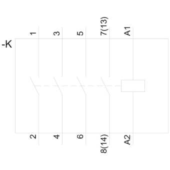 Siemens 5TT50400 INSTA Schütz 4S Kontakt 