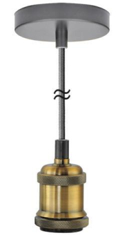 S&H Hängeleuchte Metallfassung E27 88926 