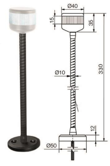 S&H LED-Aufbau-Signalleuchte 330mm 32016 
