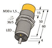 TURCK Induktiver Sensor NI20-M30-VN6X 7M 