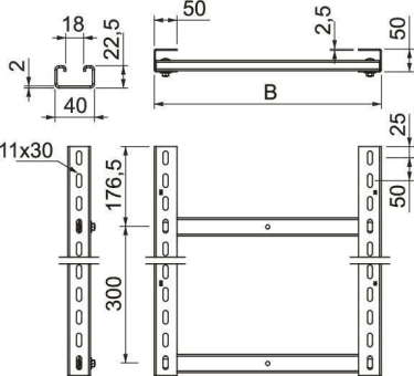OBO SLM50C40F 50 FT Steigeleiter 