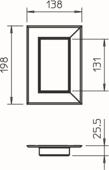 OBO G-AWAG70130RW Wandabschlussblende 