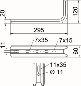 OBO TPSA 295 FS TP-Stiel/ Wand 