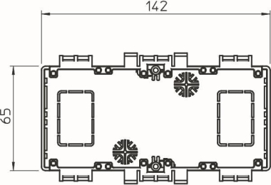 OBO 2390/8T2 Geräteeinbaudose 2-fach 