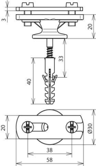 DEHN Leitungshalter mit           275230 