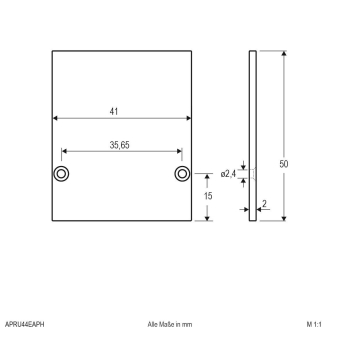 EVN Alu-Endabschlussplatte    APRU44EAPH 
