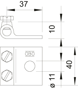 OBO 319 10 Klemmschuh 10mm TG F 5325315 