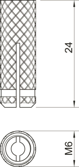 OBO 865 M6x24 Messing-Spreizdübel M6 