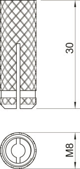 OBO 865 M8x30 Messing-Spreizdübel M8 