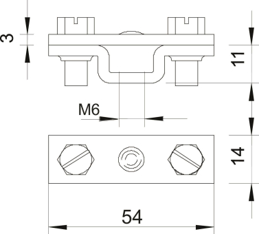 OBO 831 30 M6 Abstandschelle f.Bandstahl 