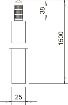 OBO 219 25 ST FT Staberder standard 1,5m 