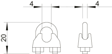 OBO 947 3 G Drahtseilklemme 3mm St G 