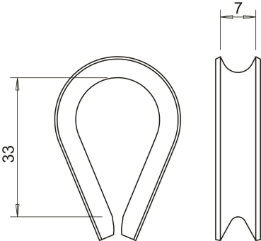 OBO 946 6 A4 Seilkausche 6mm A4 1.4401 