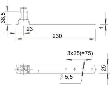 OBO 157 F-VA 230 Dachleitungshalter 8mm 