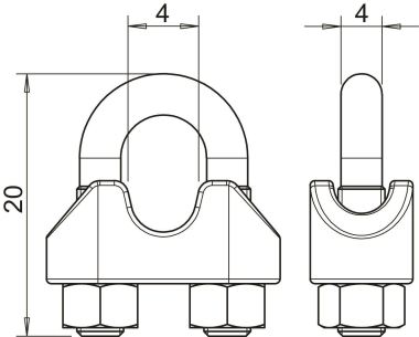 OBO 947 3 A4 Drahtseilklemme 3mm A4 