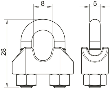 OBO 947 6 A4 Drahtseilklemme 6mm A4 