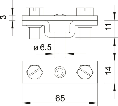 OBO 831 40 Leitungshalter f.Bandstahl 