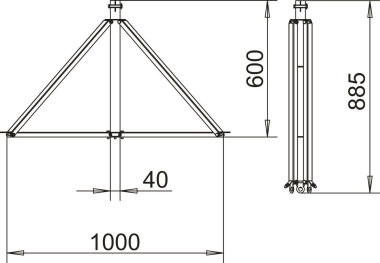 OBO isFang 3B-100 AL Dreibeinstativ 
