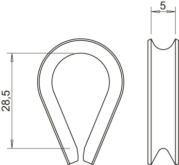 OBO 946 4 G Seilkausche 4mm St G 5301041 