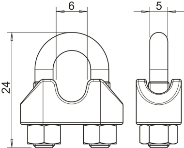 OBO 947 5 A4 Drahtseilklemme 5mm A4 