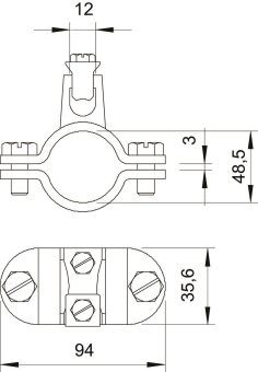 OBO 952 Z 1 1/2 Erdungsschelle 