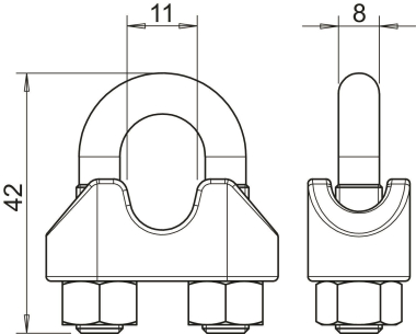 OBO 947 10 A4 Drahtseilklemme 10mm A4 1. 