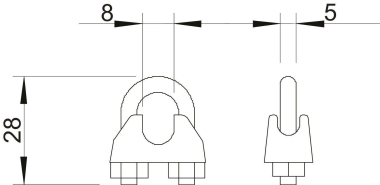 OBO 947 6 G Drahtseilklemme 6mm St G 
