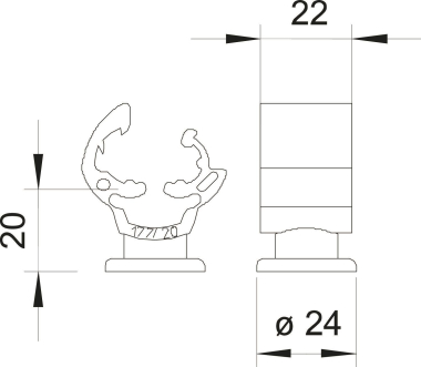 OBO 177 B-HD20 Leitungshalter 