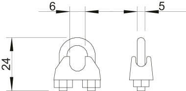 OBO 947 5 G Drahtseilklemme 5mm St G 