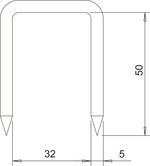 OBO 366 50 Bandstahlkrampe 30mm St FT 
