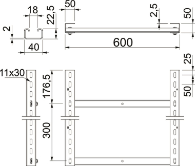 OBO SLM50C40F 60 FT Steigeleiter 