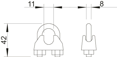 OBO 947 10 G Drahtseilklemme 10mm St G 