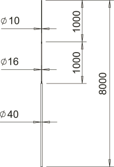OBO 101 3B-8000 Fangstange 